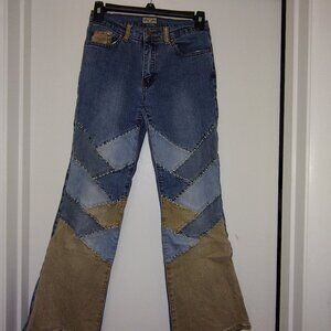 Girls Paco Jeans Patchwork Bootcut Denim | Size 10 | Boho Vintage Style